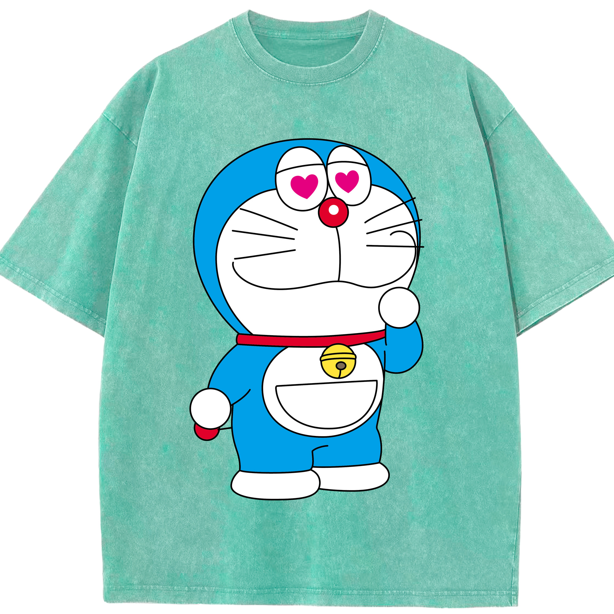 （画像用） ドラえもん Doraemon 綿100% ヴィンテージ風 半袖Tシャツ（フロントプリント）